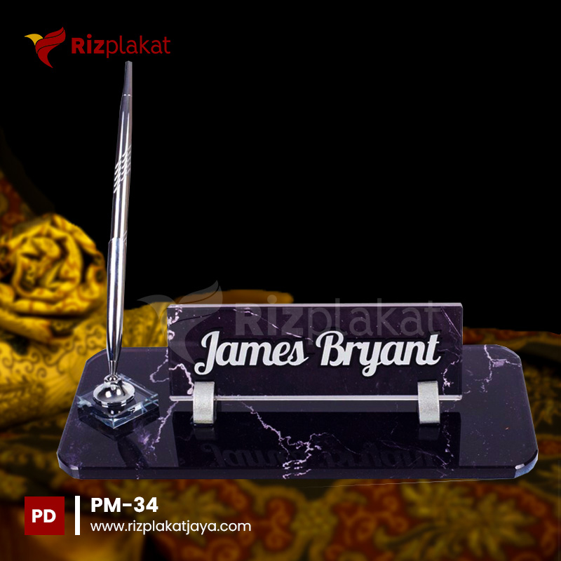 Plakat Marmer Nama Meja