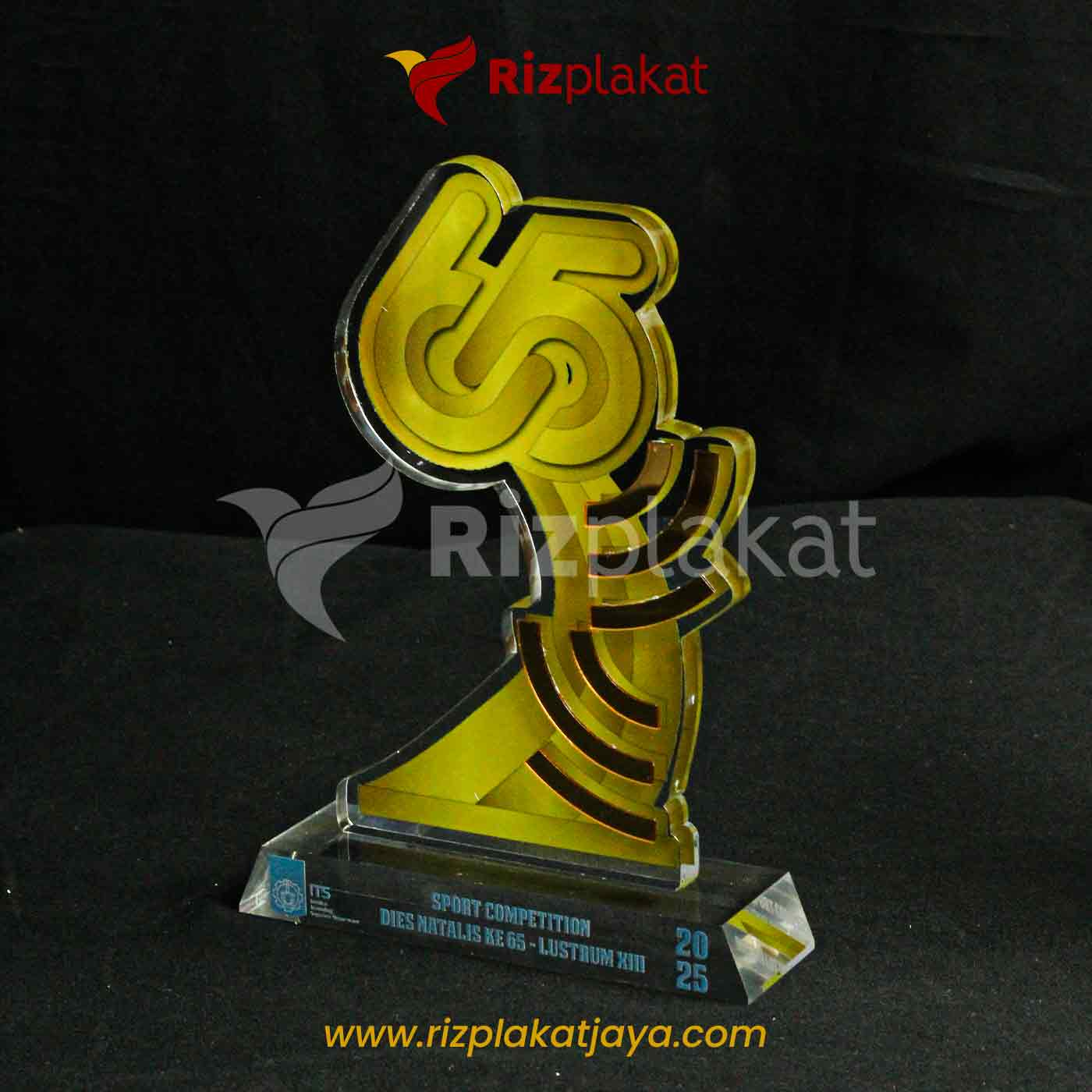 Plakat Akrilik Custom Angka 65